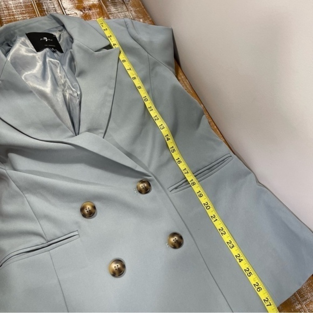 7 For All Mankind Women's Blush Blazer Formal jackets Size M Color Blue Sky - Picture 11 of 12